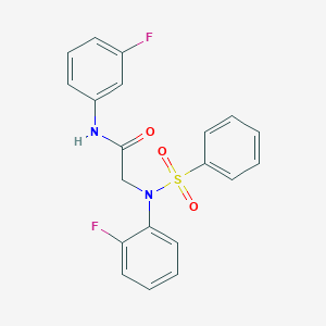 N~2~-(2-fluorophenyl)-N~1~-(3-fluorophenyl)-N~2~-(phenylsulfonyl)glycinamide