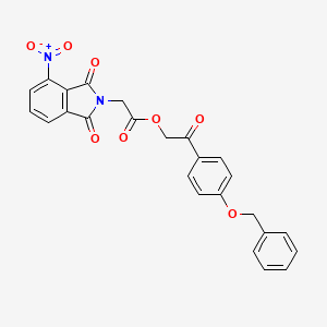 2-[4-(benzyloxy)phenyl]-2-oxoethyl (4-nitro-1,3-dioxo-1,3-dihydro-2H-isoindol-2-yl)acetate