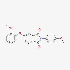 molecular formula C22H17NO5 B3552711 5-(2-methoxyphenoxy)-2-(4-methoxyphenyl)-1H-isoindole-1,3(2H)-dione 