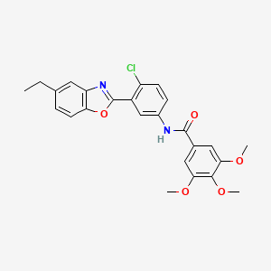 N-[4-chloro-3-(5-ethyl-1,3-benzoxazol-2-yl)phenyl]-3,4,5-trimethoxybenzamide