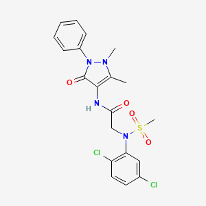 N~2~-(2,5-dichlorophenyl)-N-(1,5-dimethyl-3-oxo-2-phenyl-2,3-dihydro-1H-pyrazol-4-yl)-N~2~-(methylsulfonyl)glycinamide