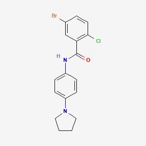 5-bromo-2-chloro-N-[4-(1-pyrrolidinyl)phenyl]benzamide