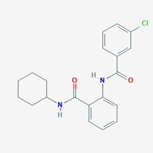 2-[(3-chlorobenzoyl)amino]-N-cyclohexylbenzamide