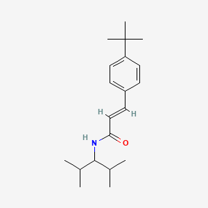 molecular formula C20H31NO B3552772 3-(4-tert-butylphenyl)-N-(1-isopropyl-2-methylpropyl)acrylamide 