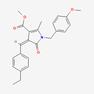 molecular formula C24H25NO4 B3552808 methyl 4-(4-ethylbenzylidene)-1-(4-methoxybenzyl)-2-methyl-5-oxo-4,5-dihydro-1H-pyrrole-3-carboxylate 