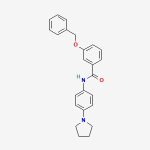 molecular formula C24H24N2O2 B3552829 3-(benzyloxy)-N-[4-(1-pyrrolidinyl)phenyl]benzamide 