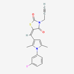 molecular formula C19H15IN2O2S B3552861 5-{[1-(3-iodophenyl)-2,5-dimethyl-1H-pyrrol-3-yl]methylene}-3-(2-propyn-1-yl)-1,3-thiazolidine-2,4-dione 