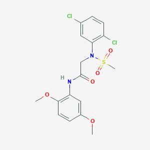 molecular formula C17H18Cl2N2O5S B3552868 N~2~-(2,5-dichlorophenyl)-N~1~-(2,5-dimethoxyphenyl)-N~2~-(methylsulfonyl)glycinamide 