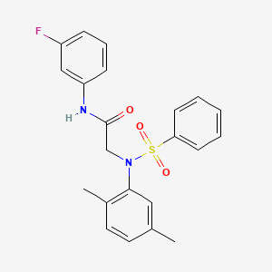 N~2~-(2,5-dimethylphenyl)-N~1~-(3-fluorophenyl)-N~2~-(phenylsulfonyl)glycinamide