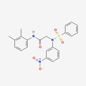 molecular formula C22H21N3O5S B3552930 N~1~-(2,3-dimethylphenyl)-N~2~-(3-nitrophenyl)-N~2~-(phenylsulfonyl)glycinamide 