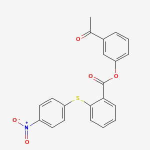 3-acetylphenyl 2-[(4-nitrophenyl)thio]benzoate