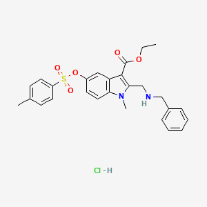 molecular formula C27H29ClN2O5S B3552947 ethyl 2-[(benzylamino)methyl]-1-methyl-5-{[(4-methylphenyl)sulfonyl]oxy}-1H-indole-3-carboxylate hydrochloride CAS No. 88461-81-8