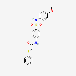 N-(4-{[(4-methoxyphenyl)amino]sulfonyl}phenyl)-2-[(4-methylphenyl)thio]acetamide