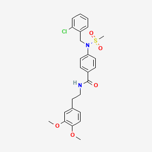 molecular formula C25H27ClN2O5S B3552964 4-[(2-chlorobenzyl)(methylsulfonyl)amino]-N-[2-(3,4-dimethoxyphenyl)ethyl]benzamide 