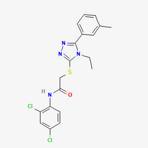 N-(2,4-dichlorophenyl)-2-{[4-ethyl-5-(3-methylphenyl)-4H-1,2,4-triazol-3-yl]thio}acetamide