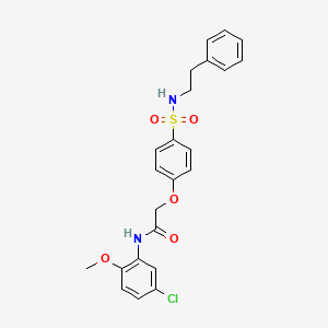 molecular formula C23H23ClN2O5S B3553018 N-(5-chloro-2-methoxyphenyl)-2-(4-{[(2-phenylethyl)amino]sulfonyl}phenoxy)acetamide 