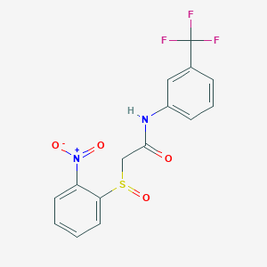 2-[(2-nitrophenyl)sulfinyl]-N-[3-(trifluoromethyl)phenyl]acetamide