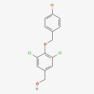 molecular formula C14H11BrCl2O2 B3553028 {4-[(4-bromobenzyl)oxy]-3,5-dichlorophenyl}methanol 