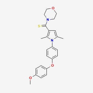 4-{1-[4-(4-METHOXYPHENOXY)PHENYL]-2,5-DIMETHYL-1H-PYRROLE-3-CARBOTHIOYL}MORPHOLINE