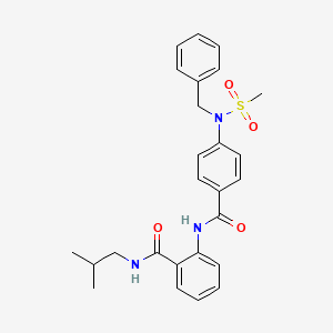 molecular formula C26H29N3O4S B3553058 2-({4-[benzyl(methylsulfonyl)amino]benzoyl}amino)-N-isobutylbenzamide 