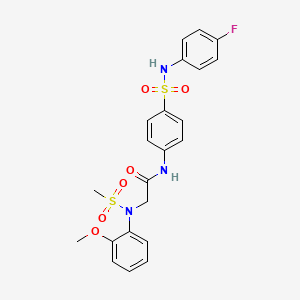 N~1~-(4-{[(4-fluorophenyl)amino]sulfonyl}phenyl)-N~2~-(2-methoxyphenyl)-N~2~-(methylsulfonyl)glycinamide