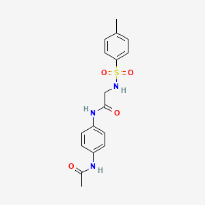 N~1~-[4-(acetylamino)phenyl]-N~2~-[(4-methylphenyl)sulfonyl]glycinamide