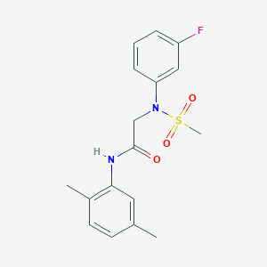 N~1~-(2,5-dimethylphenyl)-N~2~-(3-fluorophenyl)-N~2~-(methylsulfonyl)glycinamide