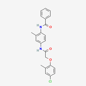 molecular formula C23H21ClN2O3 B3553107 N-[4-[[2-(4-chloro-2-methylphenoxy)acetyl]amino]-2-methylphenyl]benzamide 