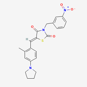 5-[2-methyl-4-(1-pyrrolidinyl)benzylidene]-3-(3-nitrobenzyl)-1,3-thiazolidine-2,4-dione