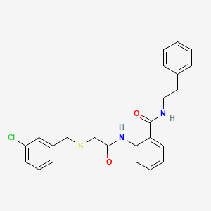 2-({[(3-chlorobenzyl)thio]acetyl}amino)-N-(2-phenylethyl)benzamide