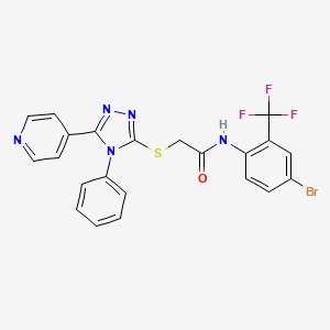 N-[4-bromo-2-(trifluoromethyl)phenyl]-2-{[4-phenyl-5-(4-pyridinyl)-4H-1,2,4-triazol-3-yl]thio}acetamide