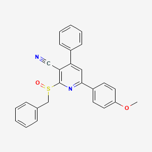 2-(benzylsulfinyl)-6-(4-methoxyphenyl)-4-phenylnicotinonitrile