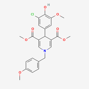 dimethyl 4-(3-chloro-4-hydroxy-5-methoxyphenyl)-1-(4-methoxybenzyl)-1,4-dihydro-3,5-pyridinedicarboxylate