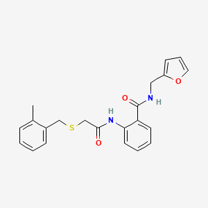 N-(2-furylmethyl)-2-({[(2-methylbenzyl)thio]acetyl}amino)benzamide