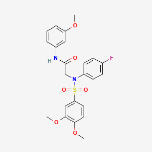 N~2~-[(3,4-dimethoxyphenyl)sulfonyl]-N~2~-(4-fluorophenyl)-N~1~-(3-methoxyphenyl)glycinamide