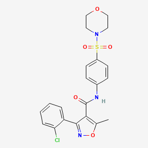 3-(2-chlorophenyl)-5-methyl-N-[4-(4-morpholinylsulfonyl)phenyl]-4-isoxazolecarboxamide