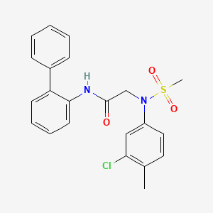 N~1~-2-biphenylyl-N~2~-(3-chloro-4-methylphenyl)-N~2~-(methylsulfonyl)glycinamide