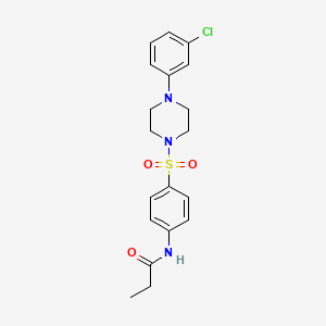 N-(4-{[4-(3-chlorophenyl)piperazin-1-yl]sulfonyl}phenyl)propanamide