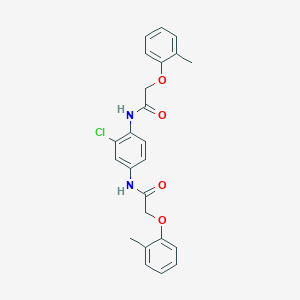 molecular formula C24H23ClN2O4 B3553192 N,N'-(2-chloro-1,4-phenylene)bis[2-(2-methylphenoxy)acetamide] 