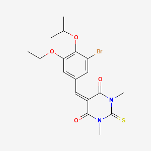 5-(3-bromo-5-ethoxy-4-isopropoxybenzylidene)-1,3-dimethyl-2-thioxodihydro-4,6(1H,5H)-pyrimidinedione