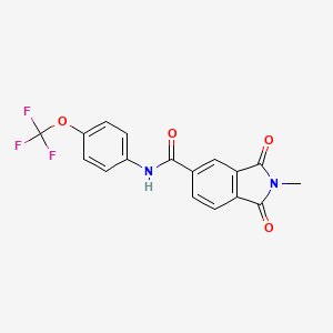 2-methyl-1,3-dioxo-N-[4-(trifluoromethoxy)phenyl]-5-isoindolinecarboxamide