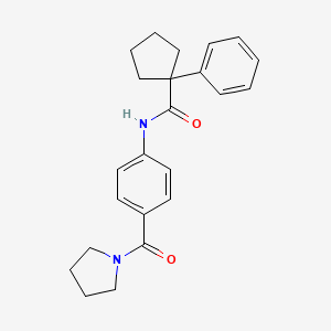 1-phenyl-N-[4-(pyrrolidine-1-carbonyl)phenyl]cyclopentane-1-carboxamide