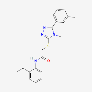 N-(2-ethylphenyl)-2-{[4-methyl-5-(3-methylphenyl)-4H-1,2,4-triazol-3-yl]thio}acetamide