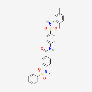 N-(4-{[(2,5-dimethylphenyl)amino]sulfonyl}phenyl)-4-[methyl(phenylsulfonyl)amino]benzamide