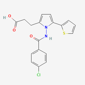 3-[1-[(4-chlorobenzoyl)amino]-5-(2-thienyl)-1H-pyrrol-2-yl]propanoic acid