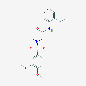 2-[(3,4-dimethoxyphenyl)sulfonyl-methylamino]-N-(2-ethylphenyl)acetamide