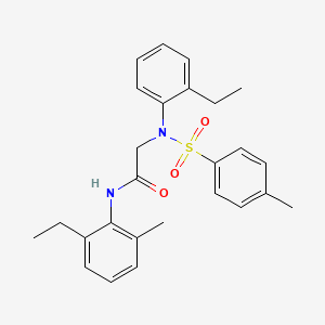 molecular formula C26H30N2O3S B3553317 N~1~-(2-ethyl-6-methylphenyl)-N~2~-(2-ethylphenyl)-N~2~-[(4-methylphenyl)sulfonyl]glycinamide 