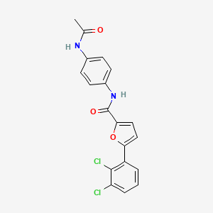 molecular formula C19H14Cl2N2O3 B3553321 N-[4-(acetylamino)phenyl]-5-(2,3-dichlorophenyl)furan-2-carboxamide 