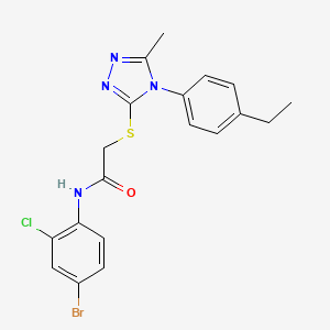 N-(4-bromo-2-chlorophenyl)-2-{[4-(4-ethylphenyl)-5-methyl-4H-1,2,4-triazol-3-yl]thio}acetamide