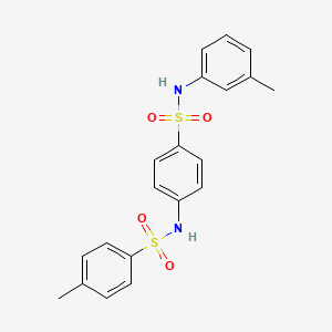 molecular formula C20H20N2O4S2 B3553330 4-methyl-N-(4-{[(3-methylphenyl)amino]sulfonyl}phenyl)benzenesulfonamide 